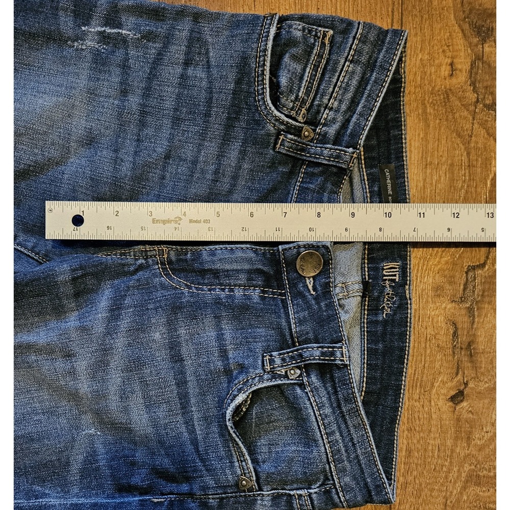 KUT From The Kloth Jeans Women 0 Blue Catherine Boyfriend Distressed 28x29 - Picture 5 of 16